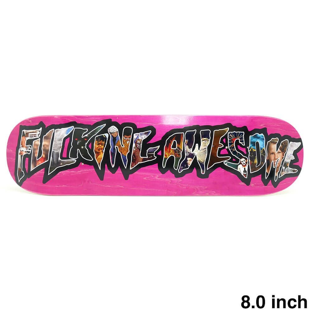 FUCKING AWESOME DECK ファッキンオーサム デッキ JASON DILL BIG LOGO COLLAGE PINK STAIN 8.0 SHAPE 1 スケートボード スケボー 1