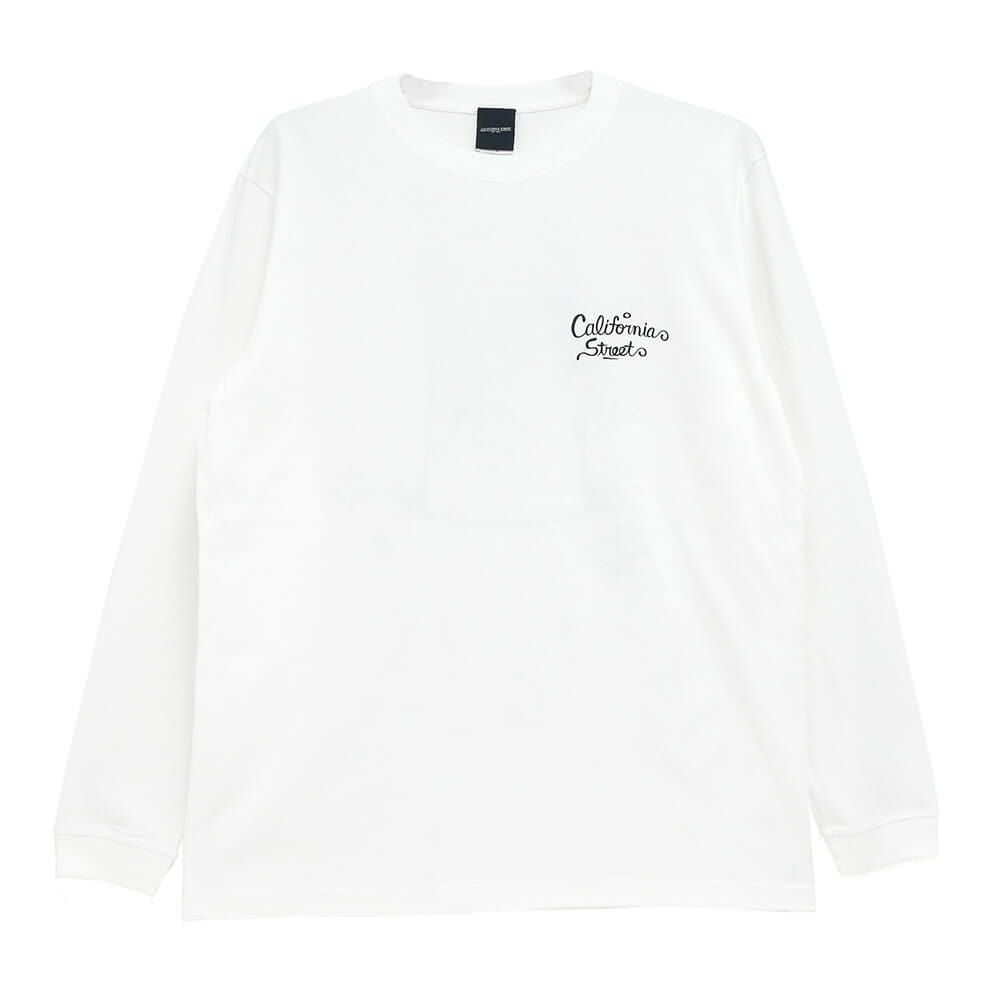 CALIFORNIA STREET LONG SLEEVE カリフォルニアストリート ロングスリーブTシャツ HUNTING by ESOW WHITE スケートボード スケボー 01
