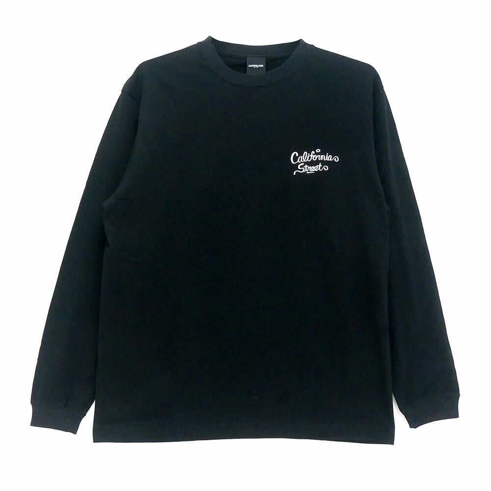 CALIFORNIA STREET LONG SLEEVE カリフォルニアストリート ロングスリーブTシャツ HUNTING by ESOW BLACK スケートボード スケボー 01
