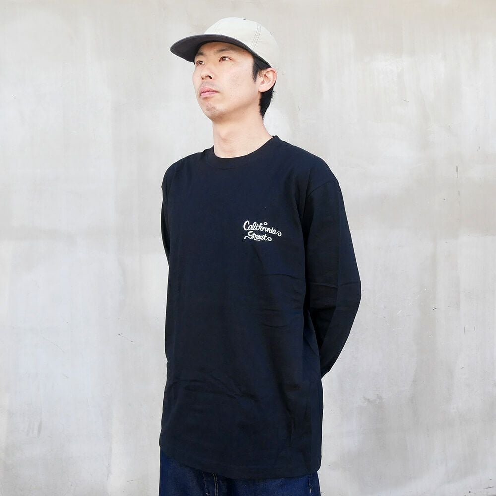 CALIFORNIA STREET LONG SLEEVE カリフォルニアストリート ロングスリーブTシャツ HUNTING by ESOW BLACK スケートボード スケボー 05