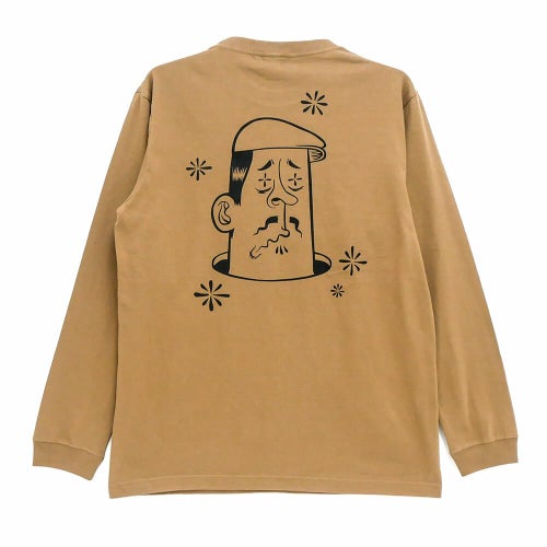 CALIFORNIA STREET LONG SLEEVE カリフォルニアストリート ロングスリーブTシャツ HUNTING by ESOW DARK CAMEL スケートボード スケボー