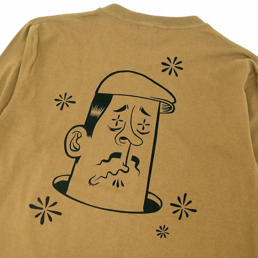 CALIFORNIA STREET LONG SLEEVE カリフォルニアストリート ロングスリーブTシャツ HUNTING by ESOW DARK CAMEL スケートボード スケボー 02