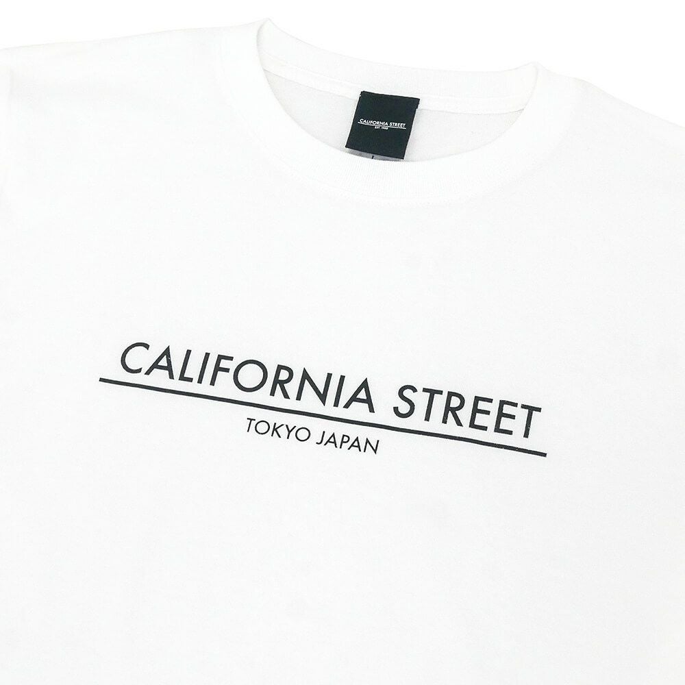 CALIFORNIA STREET LONG SLEEVE カリフォルニアストリート ロングスリーブTシャツ LOGO BAR WHITE スケートボード スケボー 01
