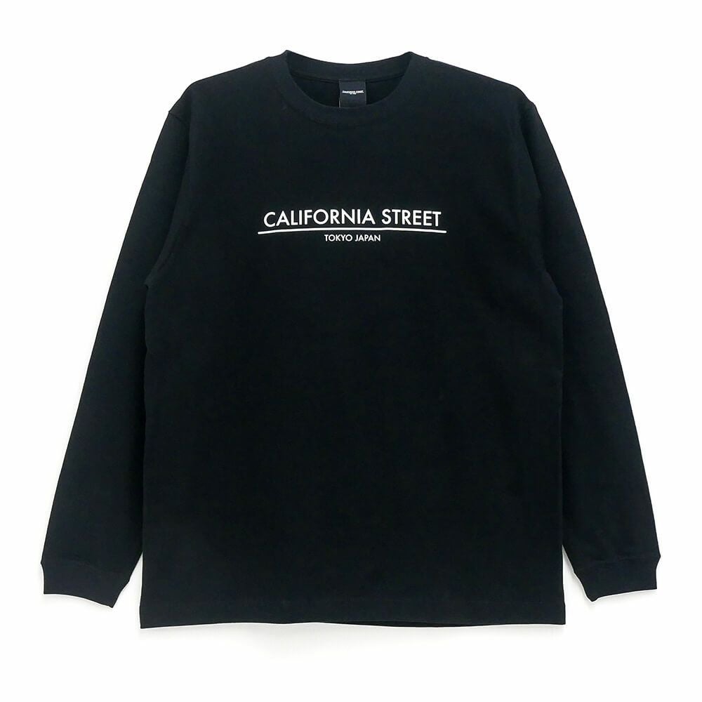 CALIFORNIA STREET LONG SLEEVE カリフォルニアストリート ロングスリーブTシャツ LOGO BAR BLACK スケートボード スケボー