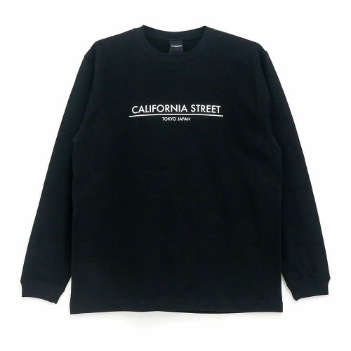 CALIFORNIA STREET LONG SLEEVE カリフォルニアストリート ロングスリーブTシャツ LOGO BAR BLACK スケートボード スケボー