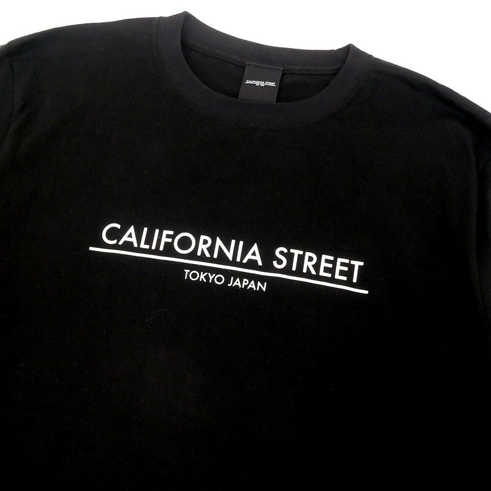 CALIFORNIA STREET LONG SLEEVE カリフォルニアストリート ロングスリーブTシャツ LOGO BAR BLACK スケートボード スケボー 01
