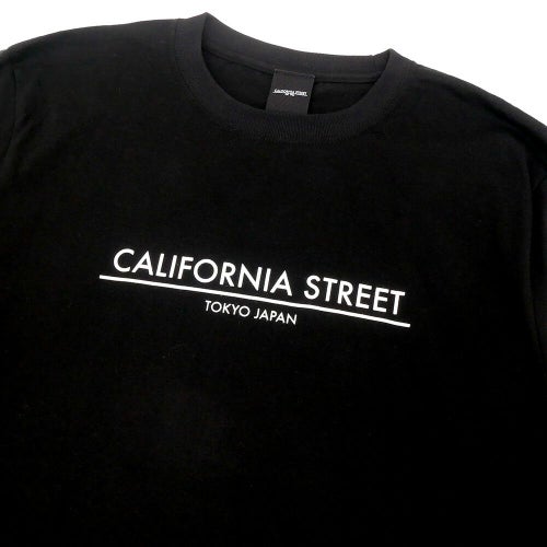 CALIFORNIA STREET LONG SLEEVE カリフォルニアストリート ロングスリーブTシャツ LOGO BAR BLACK スケートボード スケボー 01