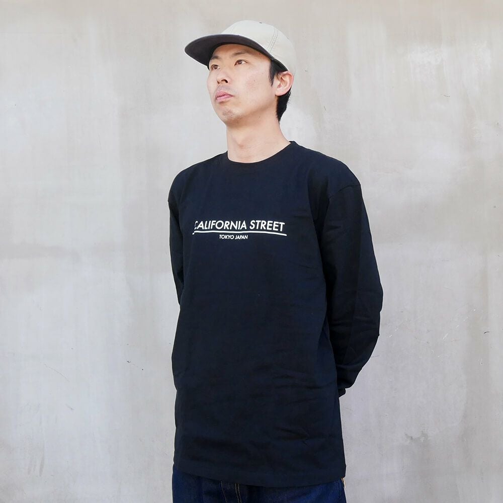 CALIFORNIA STREET LONG SLEEVE カリフォルニアストリート ロングスリーブTシャツ LOGO BAR BLACK スケートボード スケボー 02