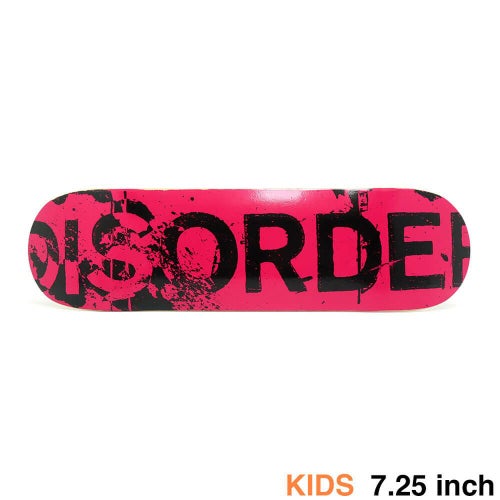 DISORDER DECK ディスオーダー デッキ（子供用） TEAM STAMPED PINK 7.25 スケートボード スケボー 1