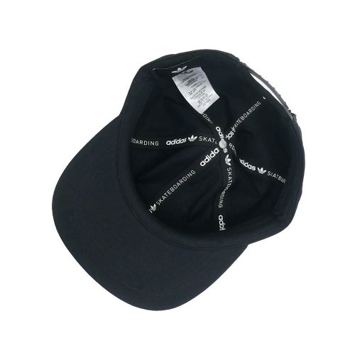 ADIDAS SKATEBOARDING CAP アディダススケートボーディング キャップ LOWKEY 6 PANEL SNAPBACK BLACK スケートボード スケボー 3
