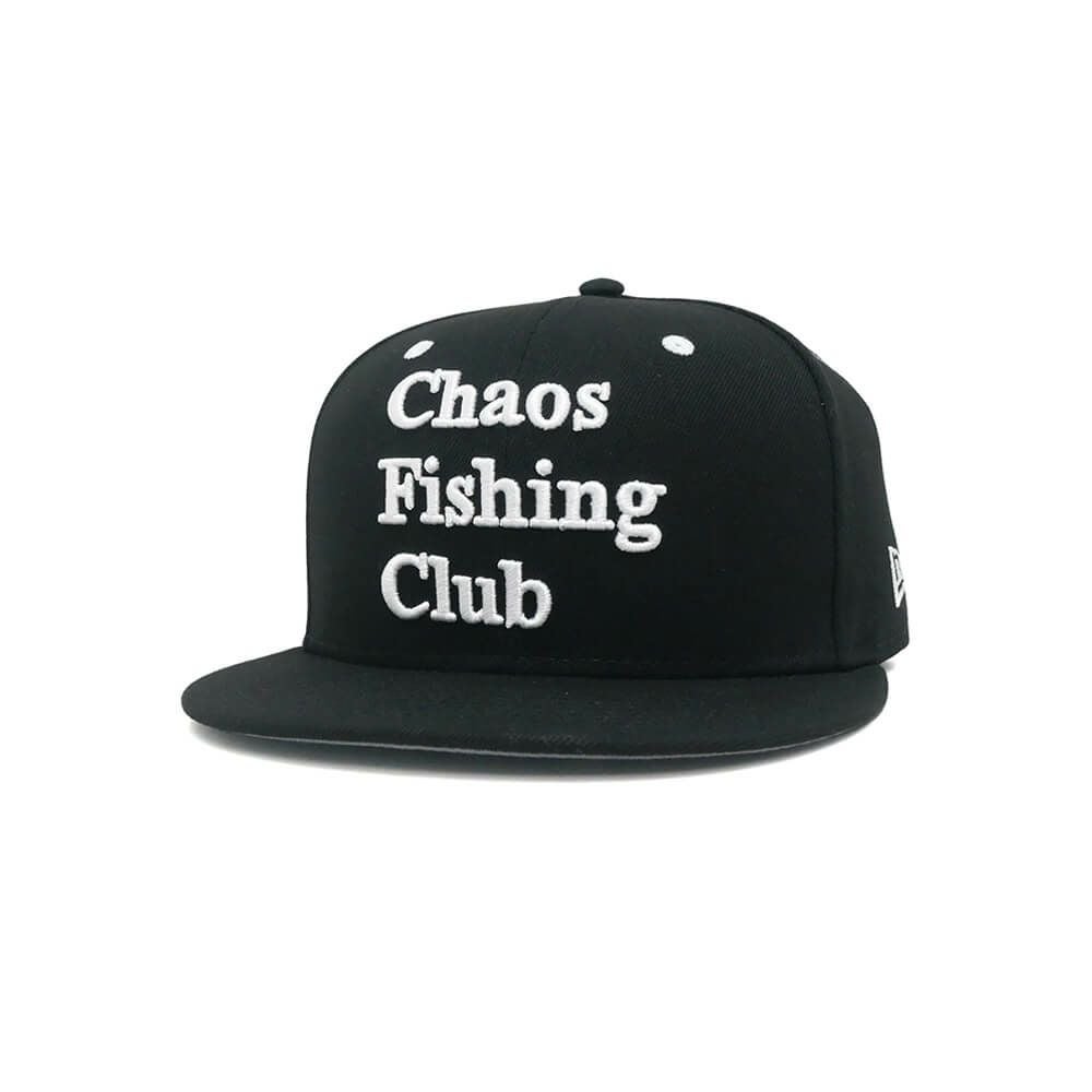 CHAOS FISHING CLUB CAP カオスフィッシングクラブ キャップ LOGO (NEW ERA) BLACK スケートボード スケボー 