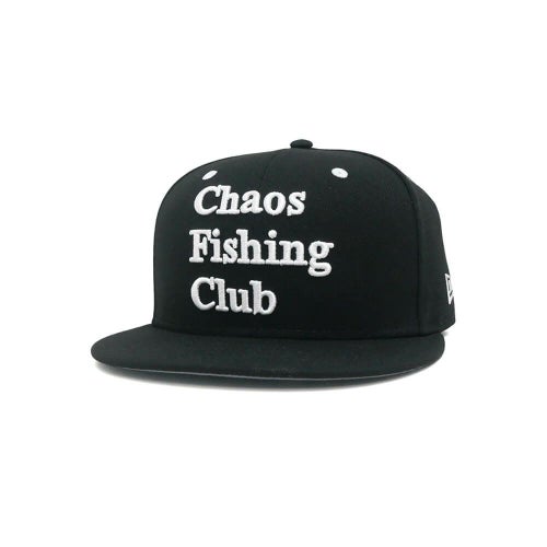 CHAOS FISHING CLUB CAP カオスフィッシングクラブ キャップ LOGO (NEW ERA) BLACK スケートボード スケボー 