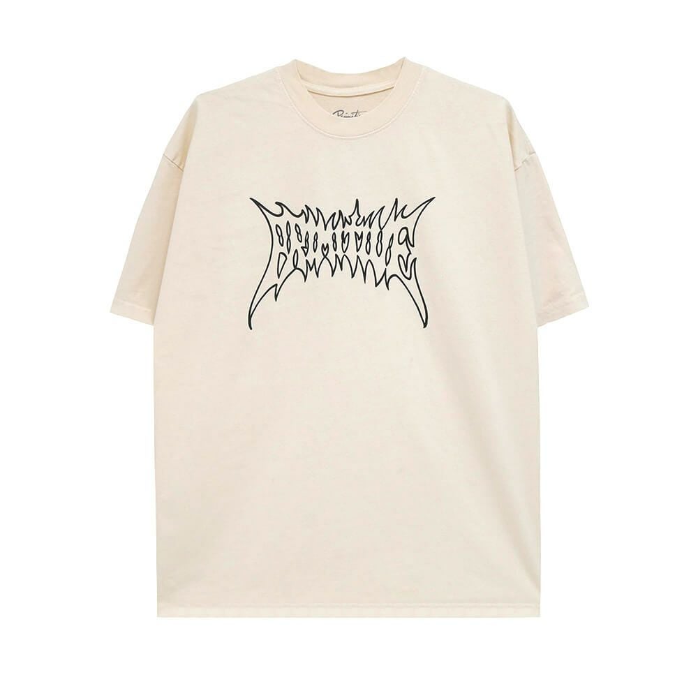 PRIMITIVE T-SHIRT プリミティブ Tシャツ THREAT HW CREAM スケートボード スケボー 