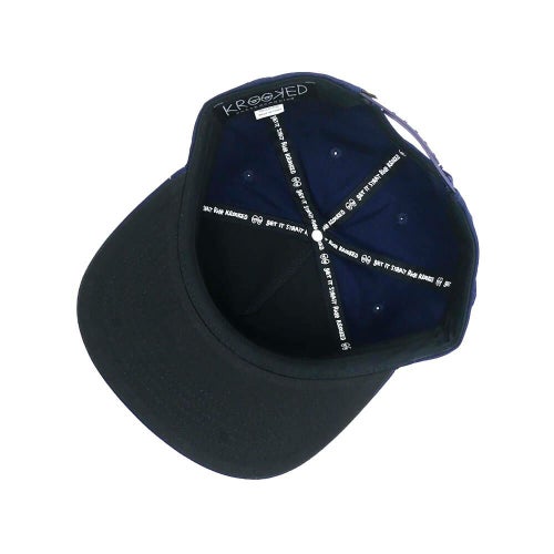 KROOKED CAP クルキッド キャップ CHROME ZONE SNAPBACK NAVY スケートボード スケボー 3