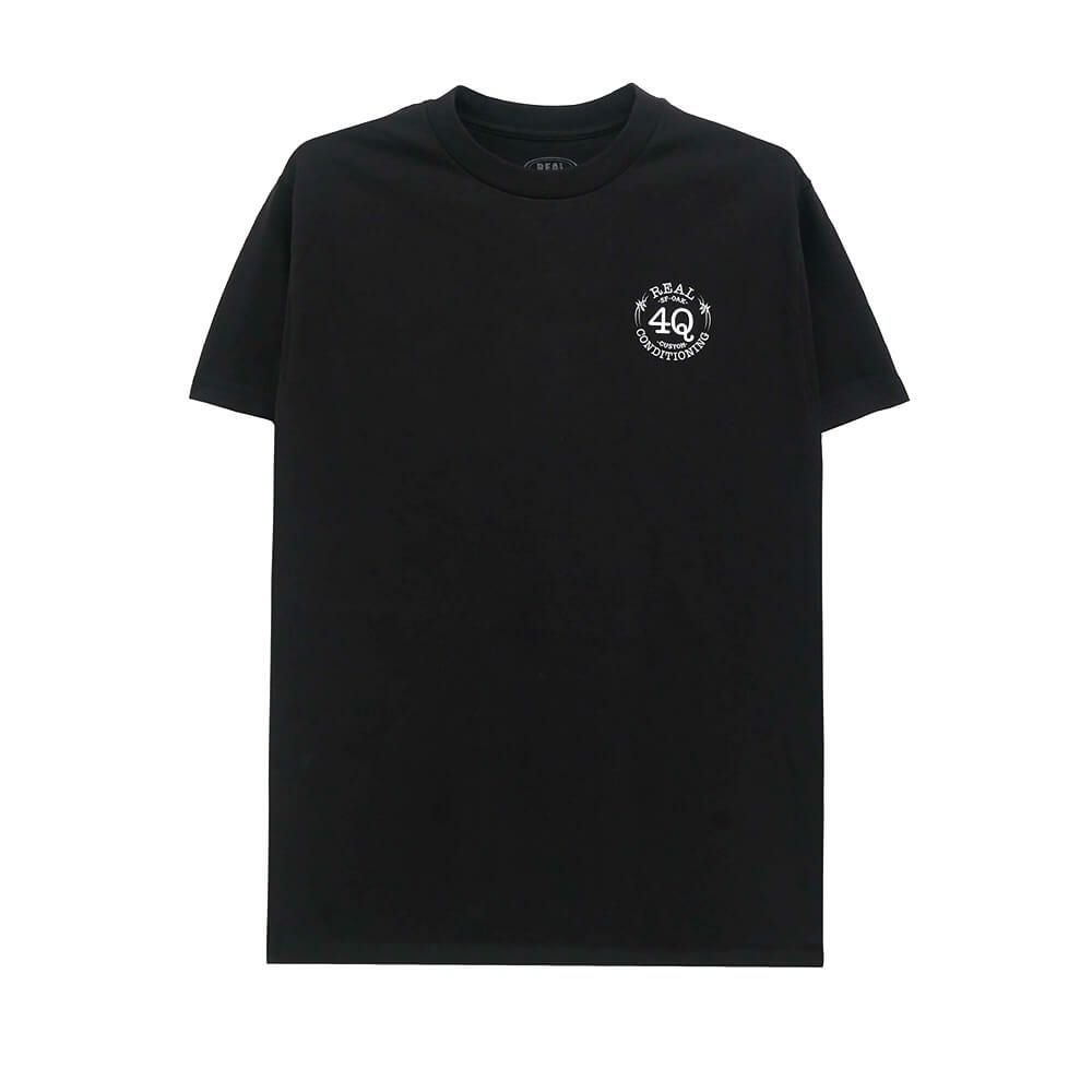 REAL T-SHIRT リアル Tシャツ 4Q BLACK スケートボード スケボー 1
