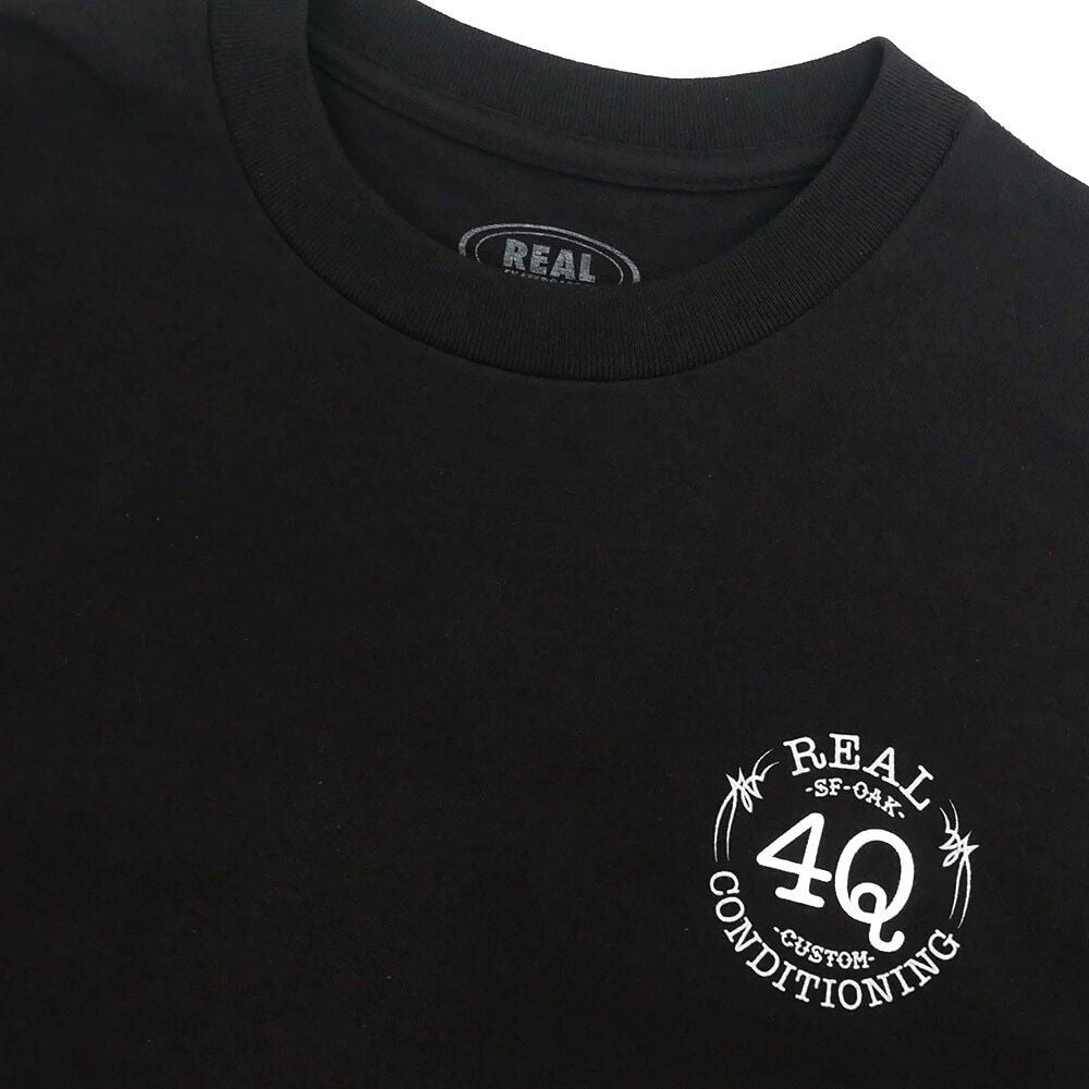 REAL T-SHIRT リアル Tシャツ 4Q BLACK スケートボード スケボー 2