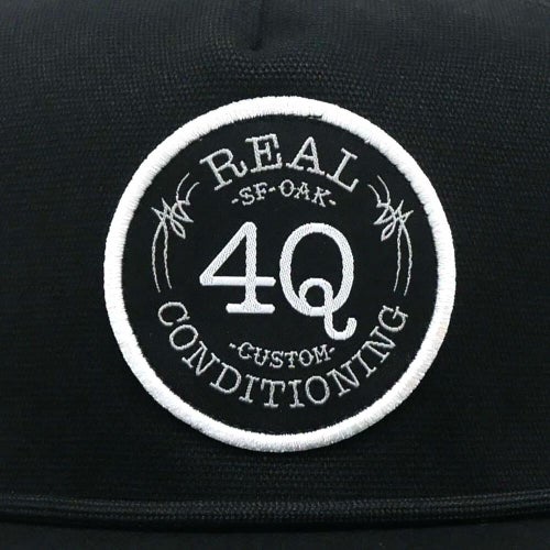 REAL CAP リアル キャップ 4Q SNAPBACK BLACK スケートボード スケボー 4