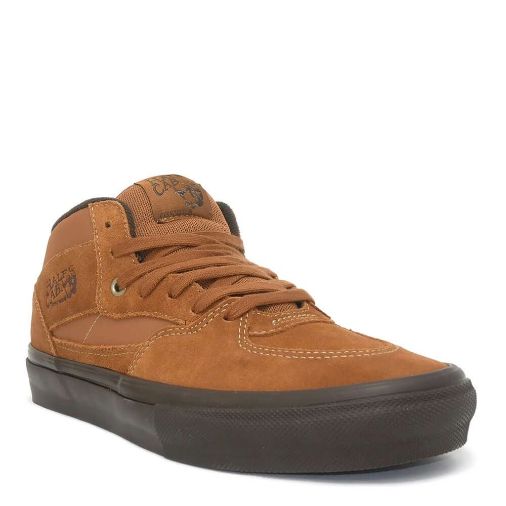 VANS SHOES バンズ シューズ スニーカー ハーフキャブ SKATE HALF CAB GOLDEN BROWN/GUM（US企画） スケートボード スケボー 1