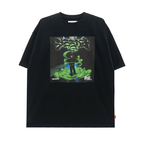 TIGHTBOOTH（TBPR）T-SHIRT タイトブース Tシャツ TBPR x SEEDA MACHIKAZE BLACK スケートボード スケボー 