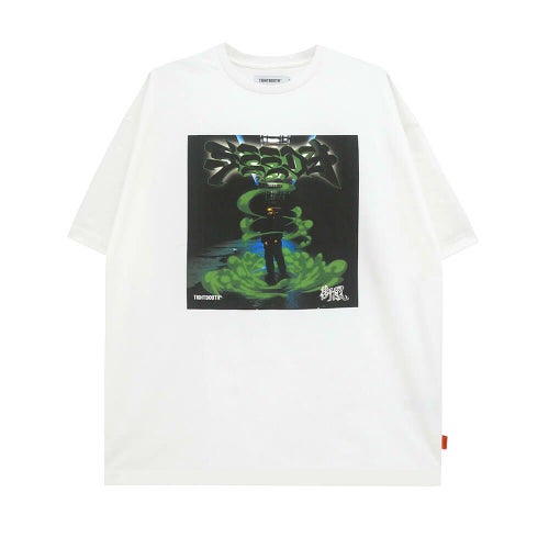 TIGHTBOOTH（TBPR）T-SHIRT タイトブース Tシャツ TBPR x SEEDA MACHIKAZE WHITE スケートボード スケボー 