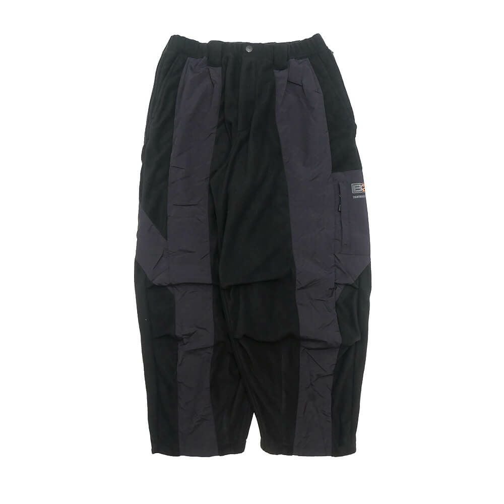 TIGHTBOOTH（TBPR） PANTS タイトブース パンツ ジーンズ TBPR x 紅桜 NYLON PANEL FLEECE BALOON BLACK スケートボード スケボー 