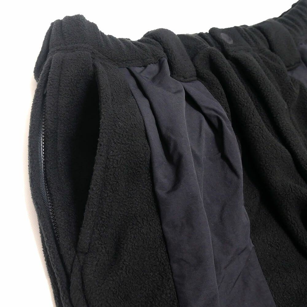 TIGHTBOOTH（TBPR） PANTS タイトブース パンツ ジーンズ TBPR x 紅桜 NYLON PANEL FLEECE BALOON BLACK スケートボード スケボー 1