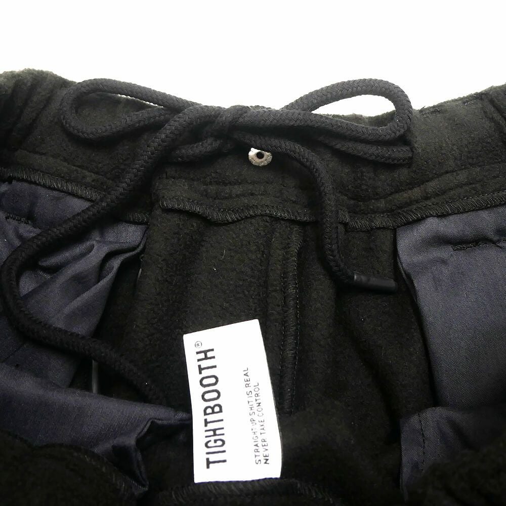 TIGHTBOOTH（TBPR） PANTS タイトブース パンツ ジーンズ TBPR x 紅桜 NYLON PANEL FLEECE BALOON BLACK スケートボード スケボー 3