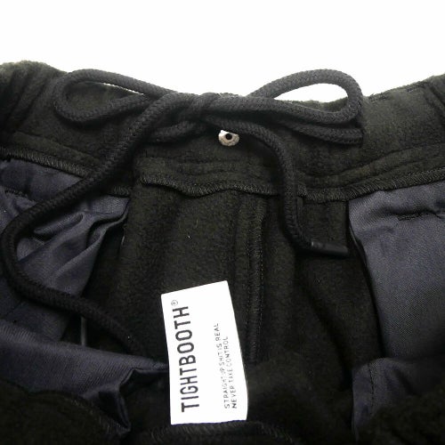TIGHTBOOTH（TBPR） PANTS タイトブース パンツ ジーンズ TBPR x 紅桜 NYLON PANEL FLEECE BALOON BLACK スケートボード スケボー 3
