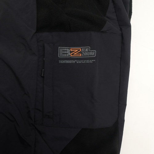 TIGHTBOOTH（TBPR） PANTS タイトブース パンツ ジーンズ TBPR x 紅桜 NYLON PANEL FLEECE BALOON BLACK スケートボード スケボー 8