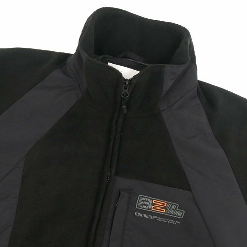 TIGHTBOOTH（TBPR） JACKET タイトブース ジャケット TBPR x 紅桜 NYLON PANEL FLEECE BLACK スケートボード スケボー 2