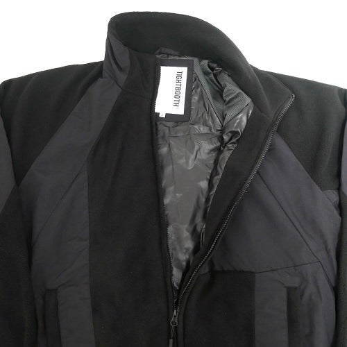TIGHTBOOTH（TBPR） JACKET タイトブース ジャケット TBPR x 紅桜 NYLON PANEL FLEECE BLACK スケートボード スケボー 3