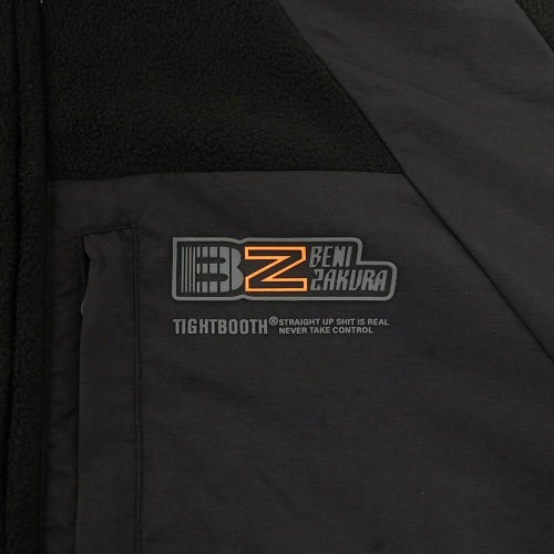 TIGHTBOOTH（TBPR） JACKET タイトブース ジャケット TBPR x 紅桜 NYLON PANEL FLEECE BLACK スケートボード スケボー 5