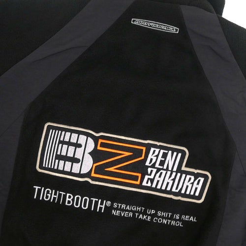 TIGHTBOOTH（TBPR） JACKET タイトブース ジャケット TBPR x 紅桜 NYLON PANEL FLEECE BLACK スケートボード スケボー 12