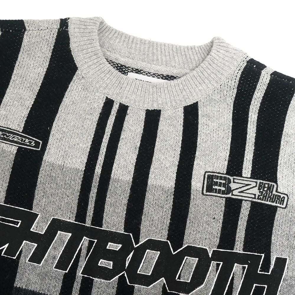 TIGHTBOOTH（TBPR）SWEATER タイトブース セーター TBPR x 紅桜 JQ KNIT BLACK スケートボード スケボー 1