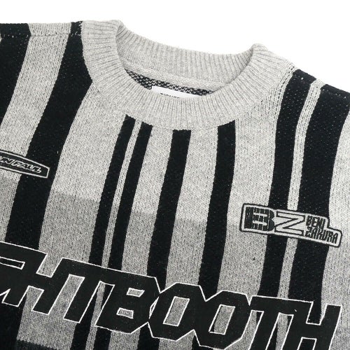 TIGHTBOOTH（TBPR）SWEATER タイトブース セーター TBPR x 紅桜 JQ KNIT BLACK スケートボード スケボー 1