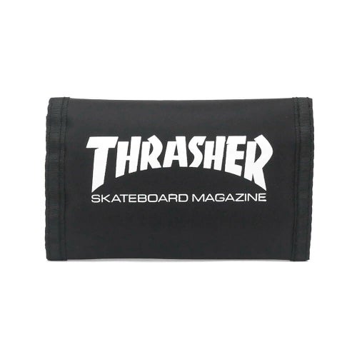 THRASHER WALLET スラッシャー サイフ SKATE MAG LIGHT WEIGHT VELCRO WALLET BLACK スケートボード スケボー　1