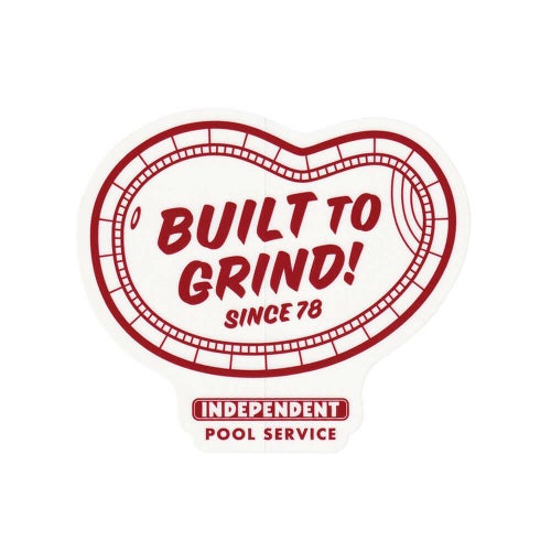 INDEPENDENT STICKER インディペンデント ステッカー POOL SERVICE RED スケートボード スケボー