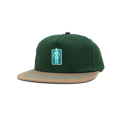 GIRL CAP ガール キャップ LOVERS OG 5 PANEL SNAPBACK GREEN/BEIGE スケートボード スケボー 