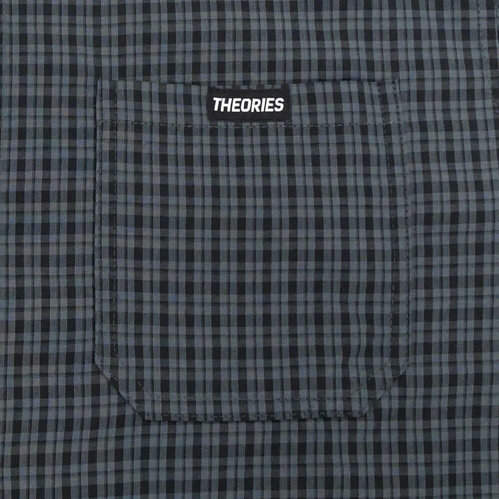 THEORIES SHORT SLEEVE SHIRTS セオリーズ 半袖シャツ AVIGNON FLANNEL BUTTON UP AZULE BLUE スケートボード スケボー 2