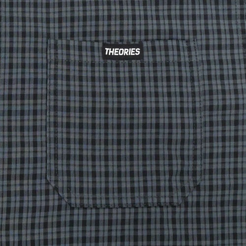 THEORIES SHORT SLEEVE SHIRTS セオリーズ 半袖シャツ AVIGNON FLANNEL BUTTON UP AZULE BLUE スケートボード スケボー 2