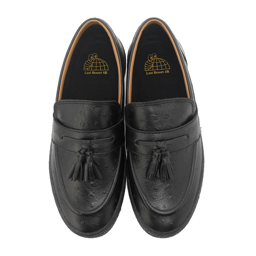 LAST RESORT AB SHOES ラストリゾートエービー シューズ スニーカー VM005 LOAFER OSTRICH BLACK/BLACK スケートボード スケボー 3