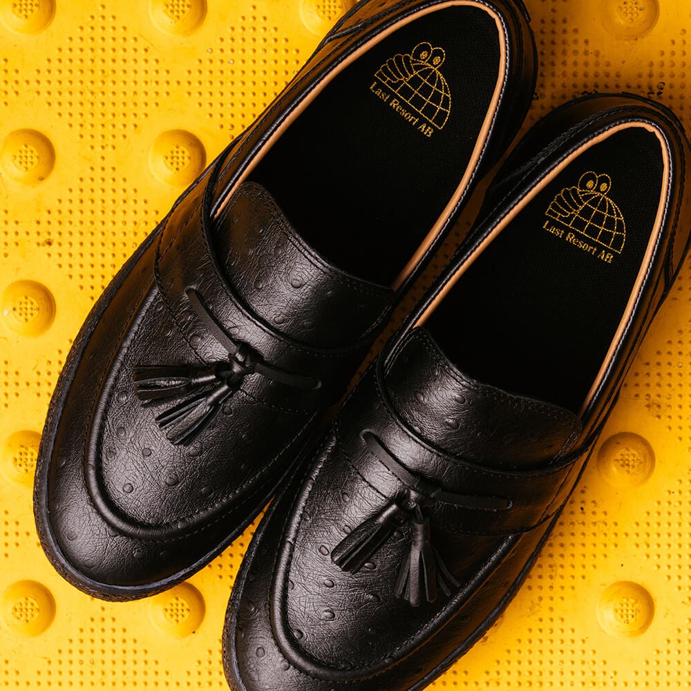 LAST RESORT AB SHOES ラストリゾートエービー シューズ スニーカー VM005 LOAFER OSTRICH BLACK/BLACK スケートボード スケボー 9