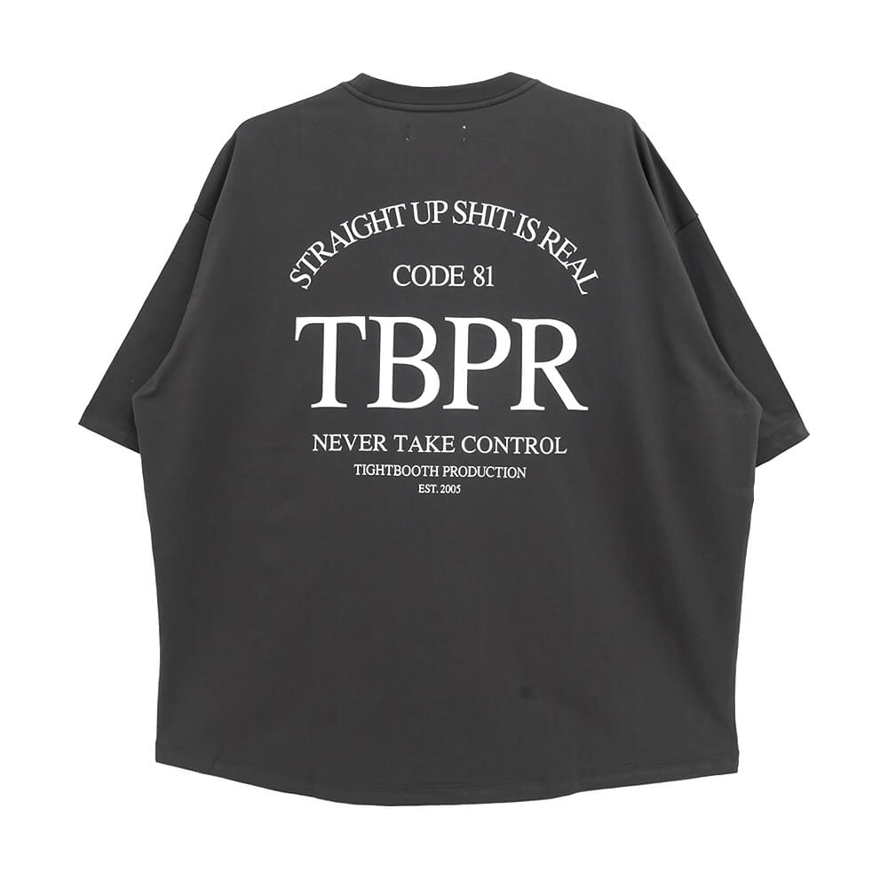 TIGHTBOOTH（TBPR）T-SHIRT タイトブース Tシャツ STRAIGHT UP CHARCOAL スケートボード スケボー 