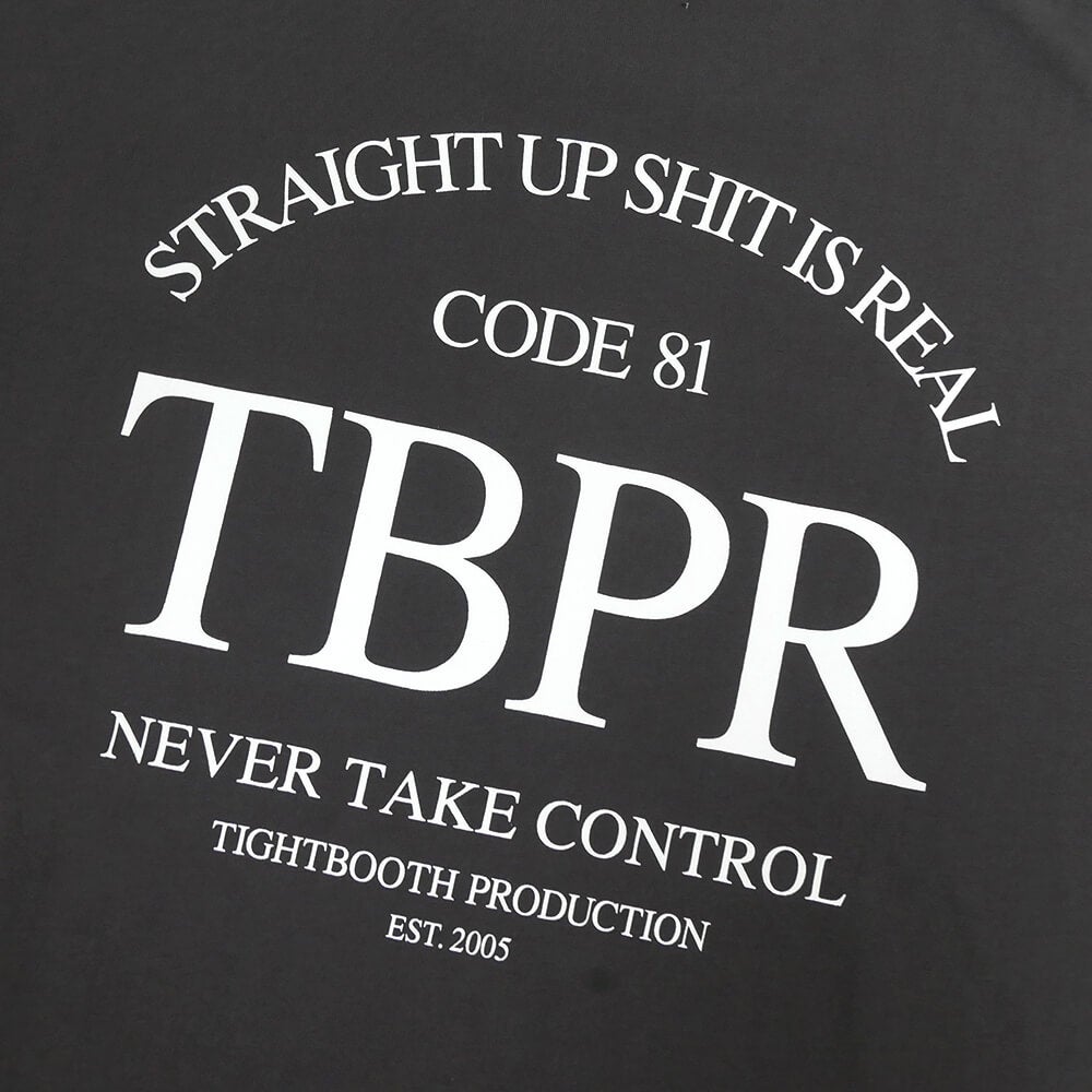 TIGHTBOOTH（TBPR）T-SHIRT タイトブース Tシャツ STRAIGHT UP CHARCOAL スケートボード スケボー 4
