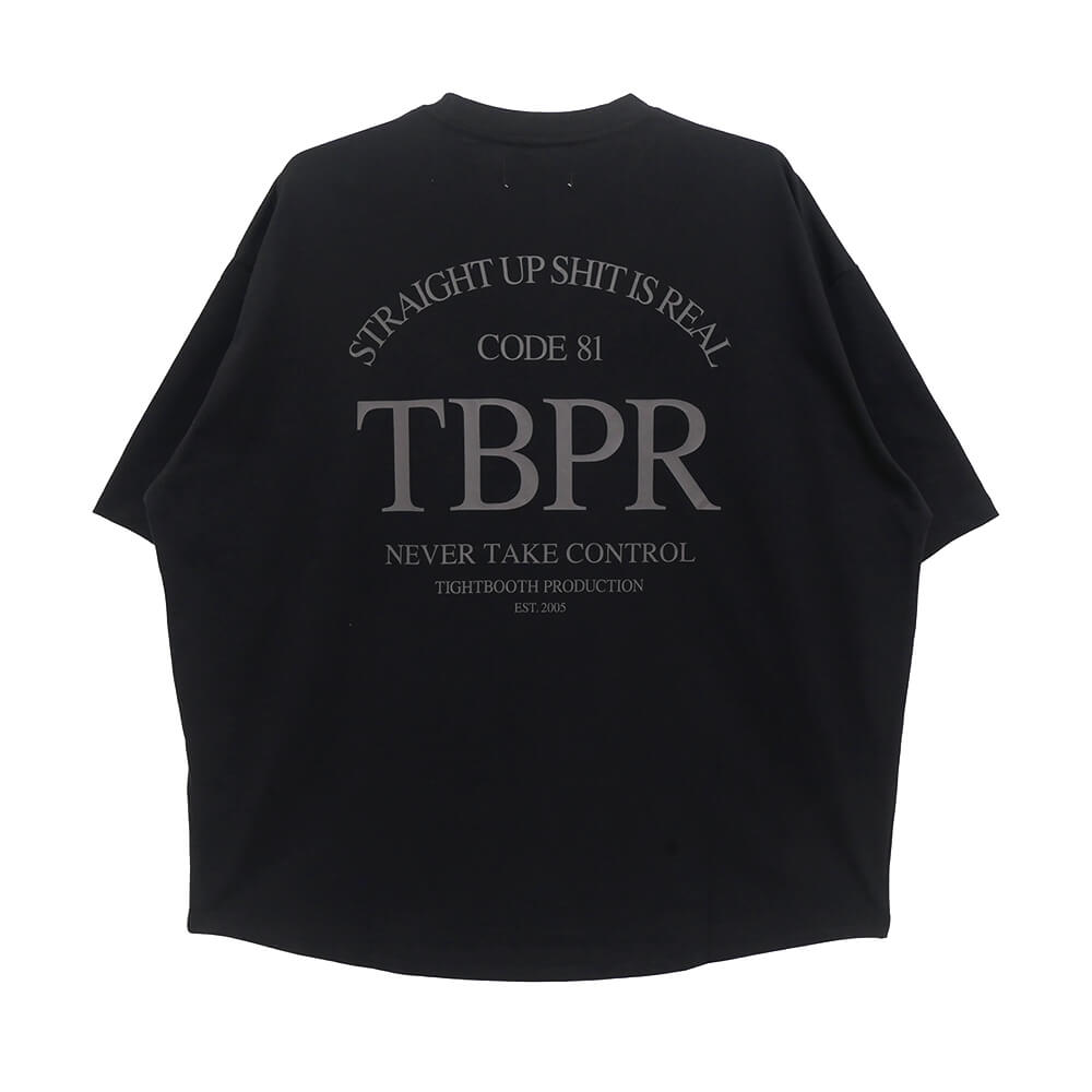 TIGHTBOOTH（TBPR）T-SHIRT タイトブース Tシャツ STRAIGHT UP BLACK スケートボード スケボー 