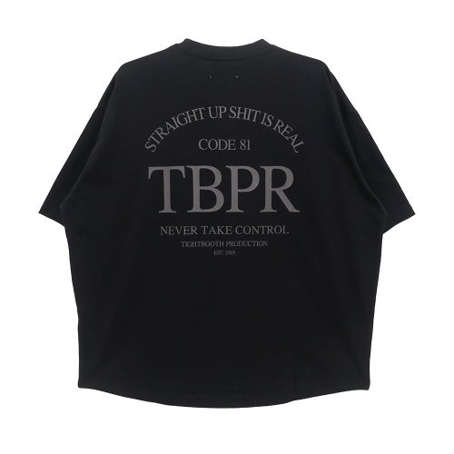 TIGHTBOOTH（TBPR）T-SHIRT タイトブース Tシャツ STRAIGHT UP BLACK スケートボード スケボー 