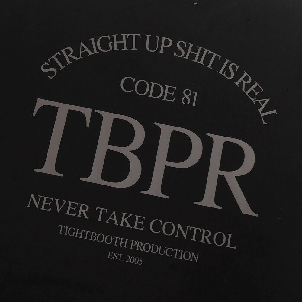 TIGHTBOOTH（TBPR）T-SHIRT タイトブース Tシャツ STRAIGHT UP BLACK スケートボード スケボー 4