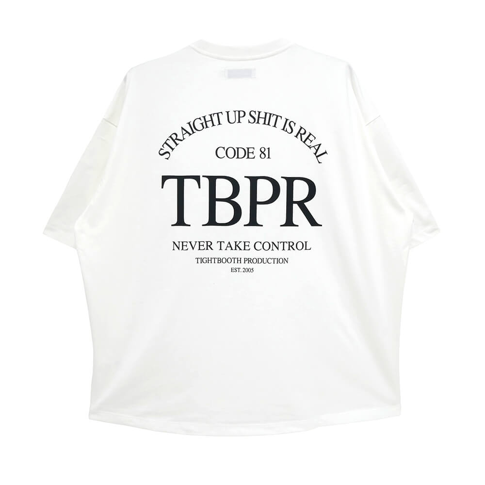 TIGHTBOOTH（TBPR）T-SHIRT タイトブース Tシャツ STRAIGHT UP WHITE スケートボード スケボー 