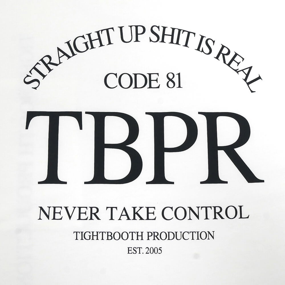 TIGHTBOOTH（TBPR）T-SHIRT タイトブース Tシャツ STRAIGHT UP WHITE スケートボード スケボー 4