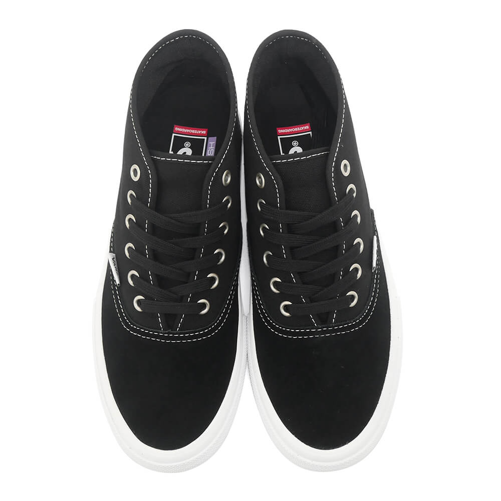 VANS SHOES バンズ シューズ スニーカー SKATE AUTHENTIC MID BLACK/WHITE（US企画） スケートボード スケボー 2